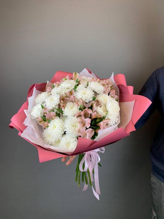 Хризантема с альстромерией  ― Мята