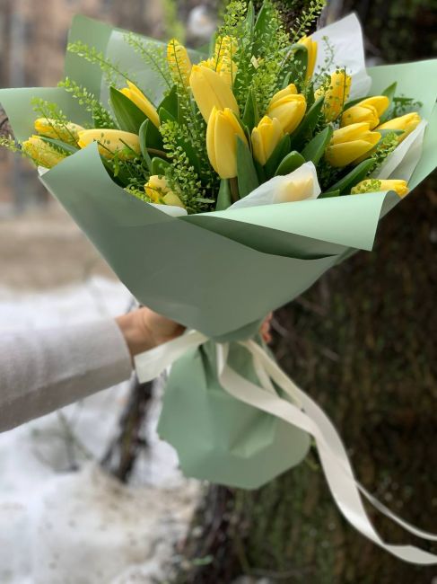 Тюльпаны с тласпи